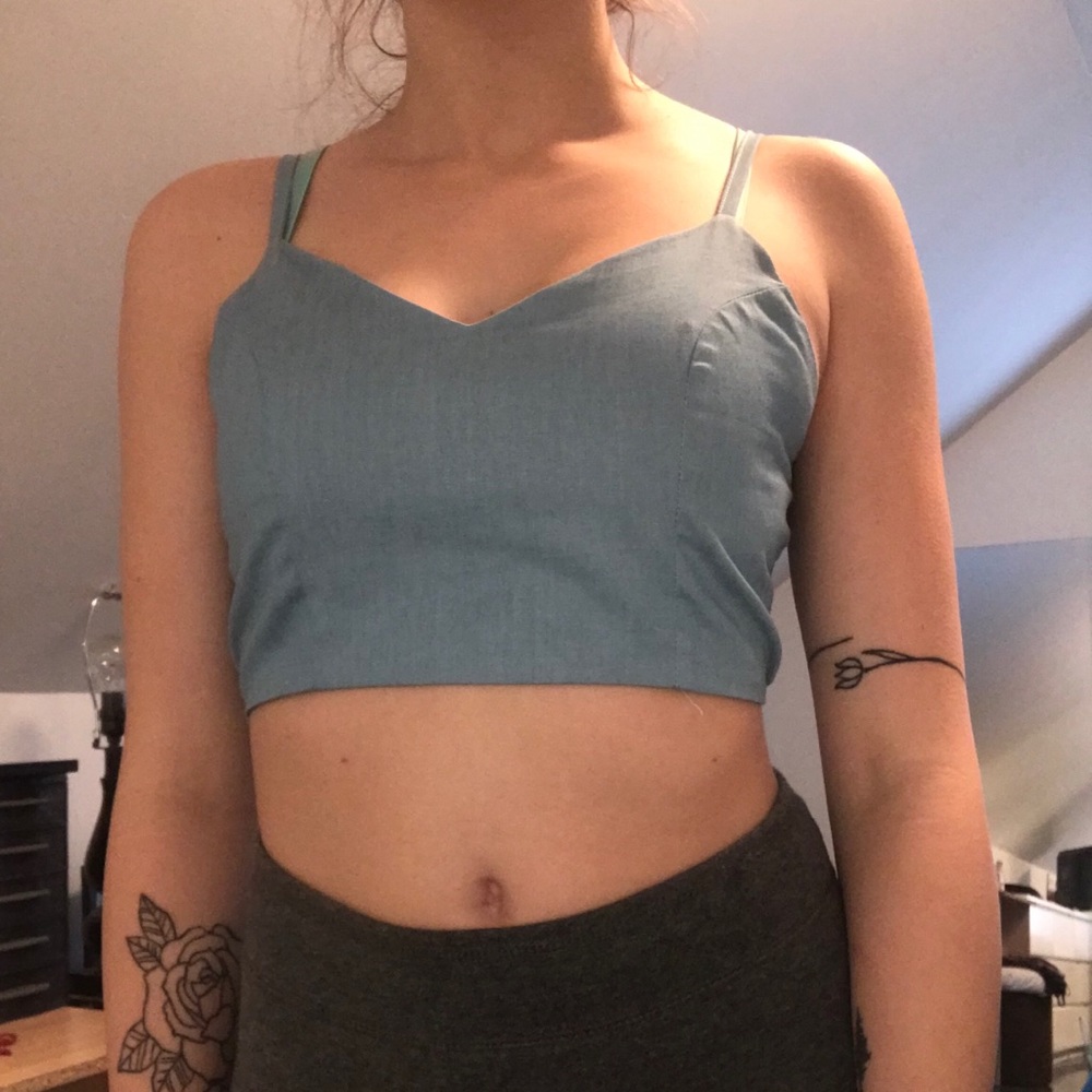 Denim crop top